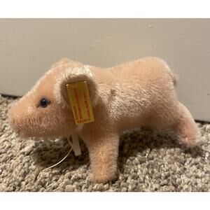 Steiff Schwein Pig With Daisy Williams-Sonoma Germany Mohair Plush Toy 682810